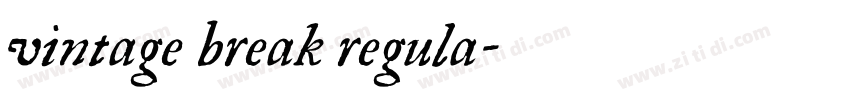 vintage break regula字体转换
